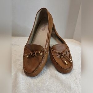 Michael Kors Sutton Moccasin Driver Flat Shoes MK Signature Size 8